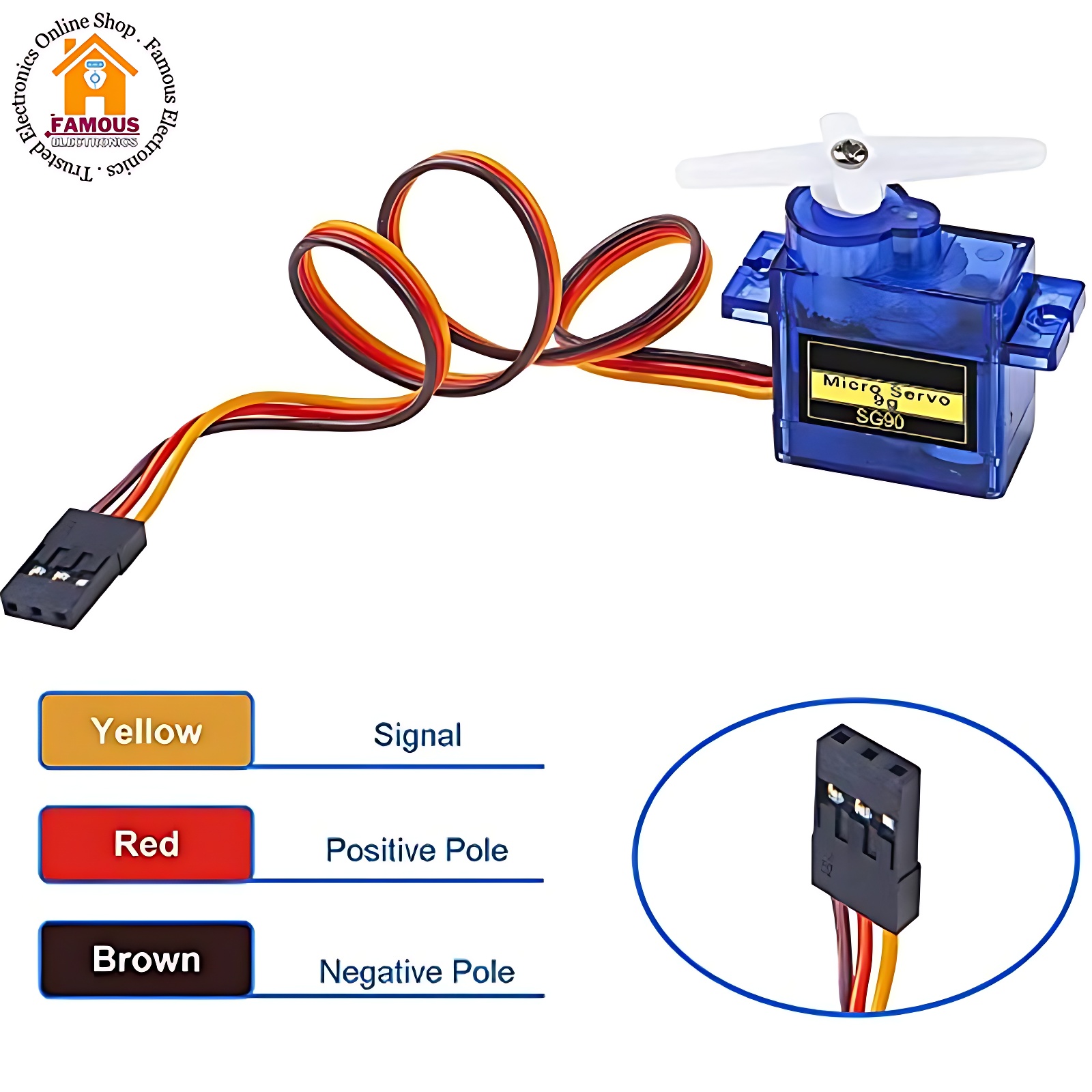 New mini servo motor SG90. 
