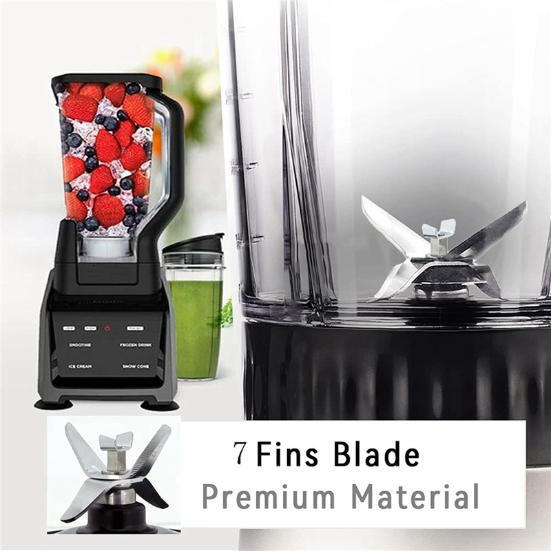 PDTYMWNG 2X for Ninja Blender Replacement Parts Assembly 7 Fins, Extractor Blade Blender Cup Parts for BL451 BL456. 