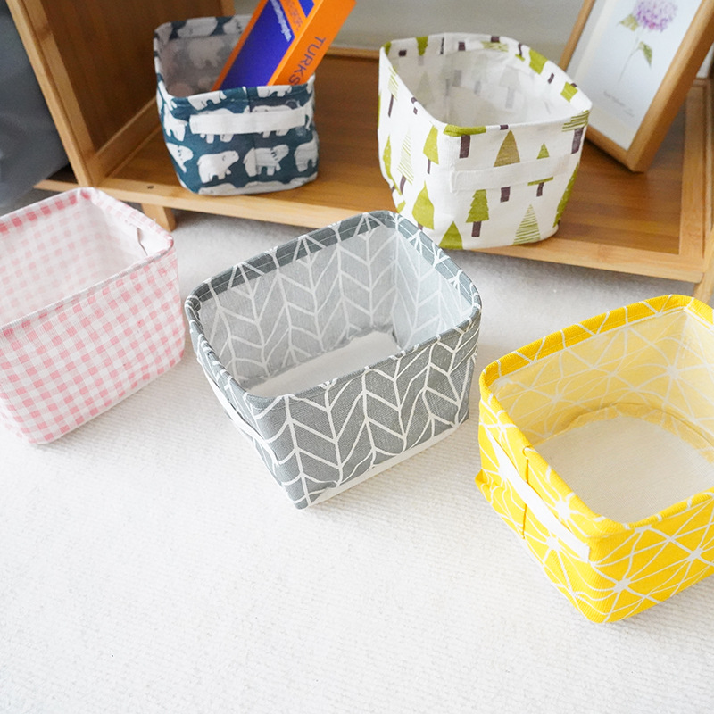 Simple houndstooth storage box large wardrobe storage basket steel frame wardrobe storage box toy storage box