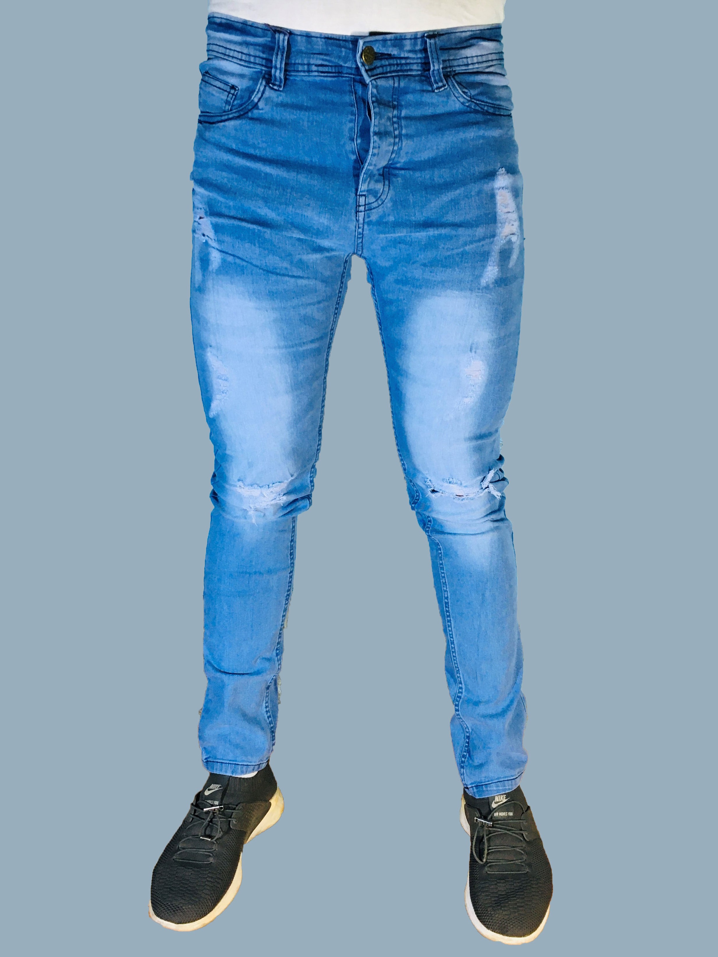stylish scratch jeans