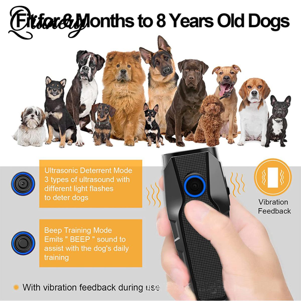 Dog Barking Control Devices Anti Barking Device Ultrasonic Dog Bark Deterrent With LED Dog Training & Behavior Aids
