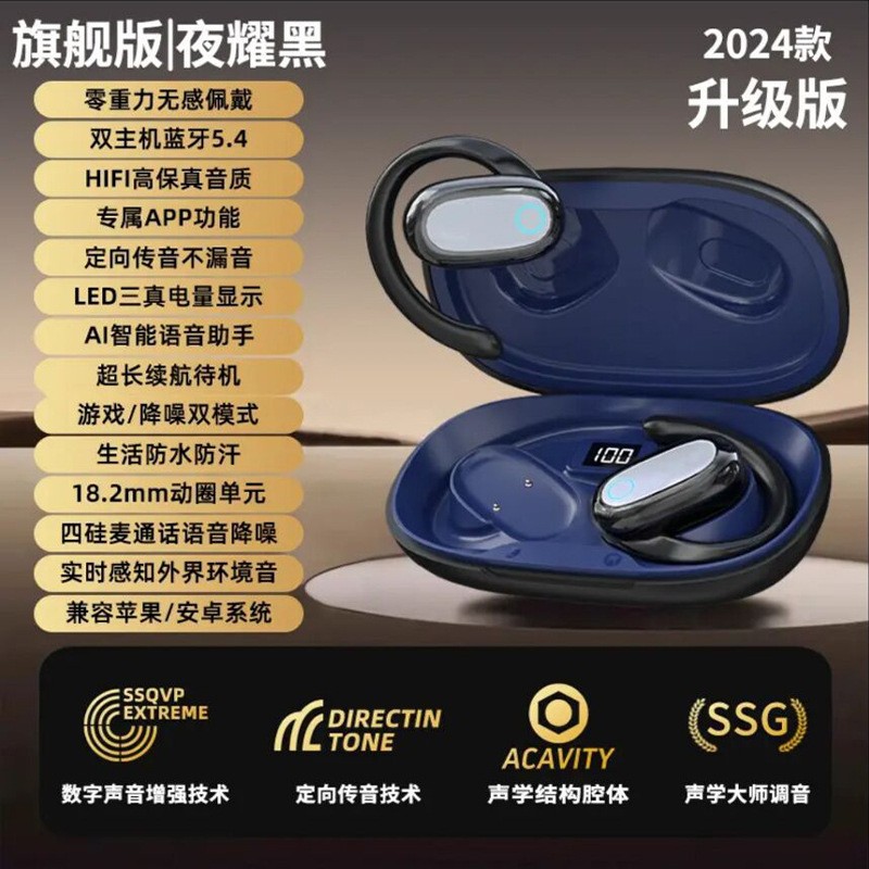 Douyin GT528 Ear-hanging Cross-border New Comfortable Wear Bluetooth 5.4 High Sound Quality Long Life Private Model. 