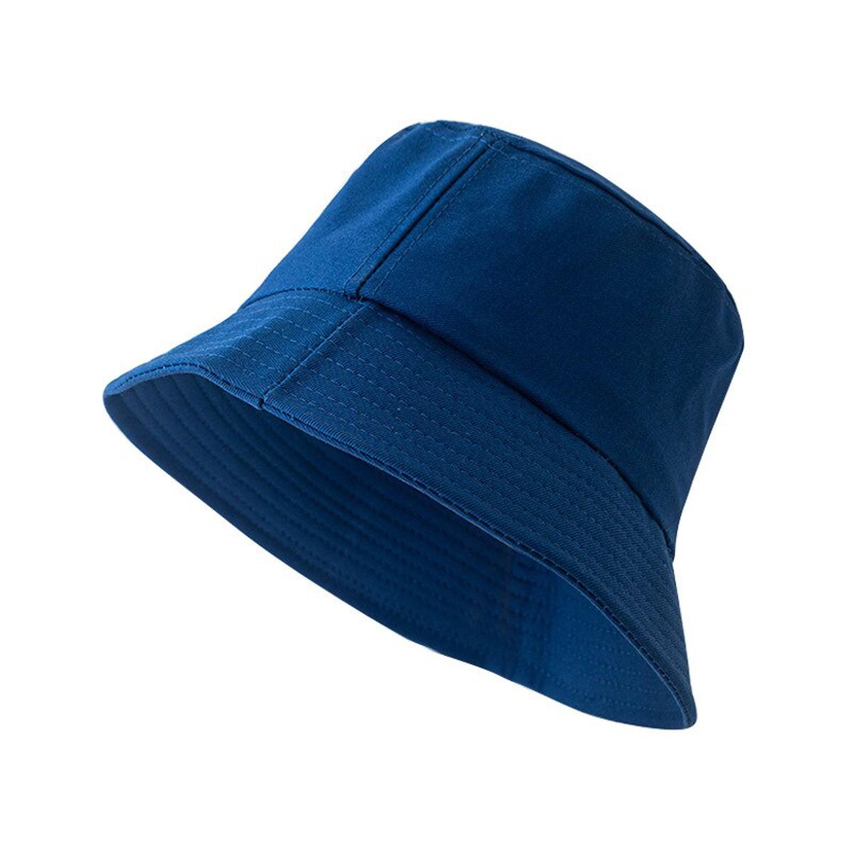 New Uni Cotton Bucket Hats Women Summer UV Protection Hat Men Solid Color  Sunbonnet Fedoras Outdoor Fisherman Hat Beach Cap