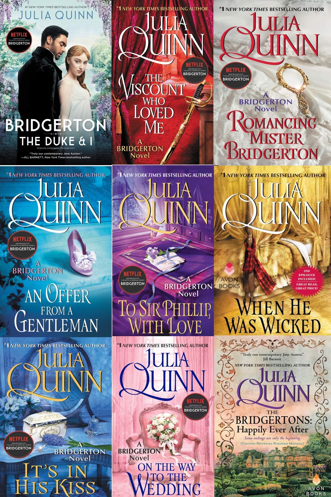 Julia Quinn Bridgerton Family Series 1- 9 Books Collection Set by Julia Quinn