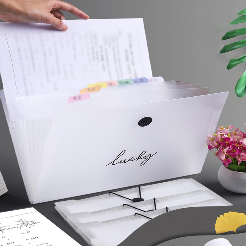 File Organizer With 8/12 Pockets Zipper File Folder Transparent File Packet. Multi-pocket File Folder Expandable File Holder Waterproof Expanding File Folder
