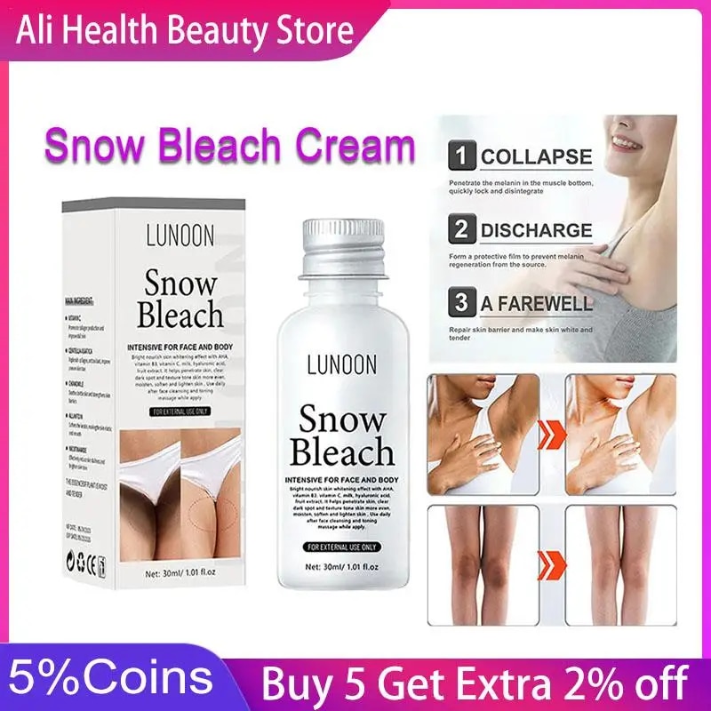 30ml Body Whitening Bleach Cream Brighten Underarm Elbow Knees Joint Removal Intimate Parts Dark Spots Snow Bleach Cream