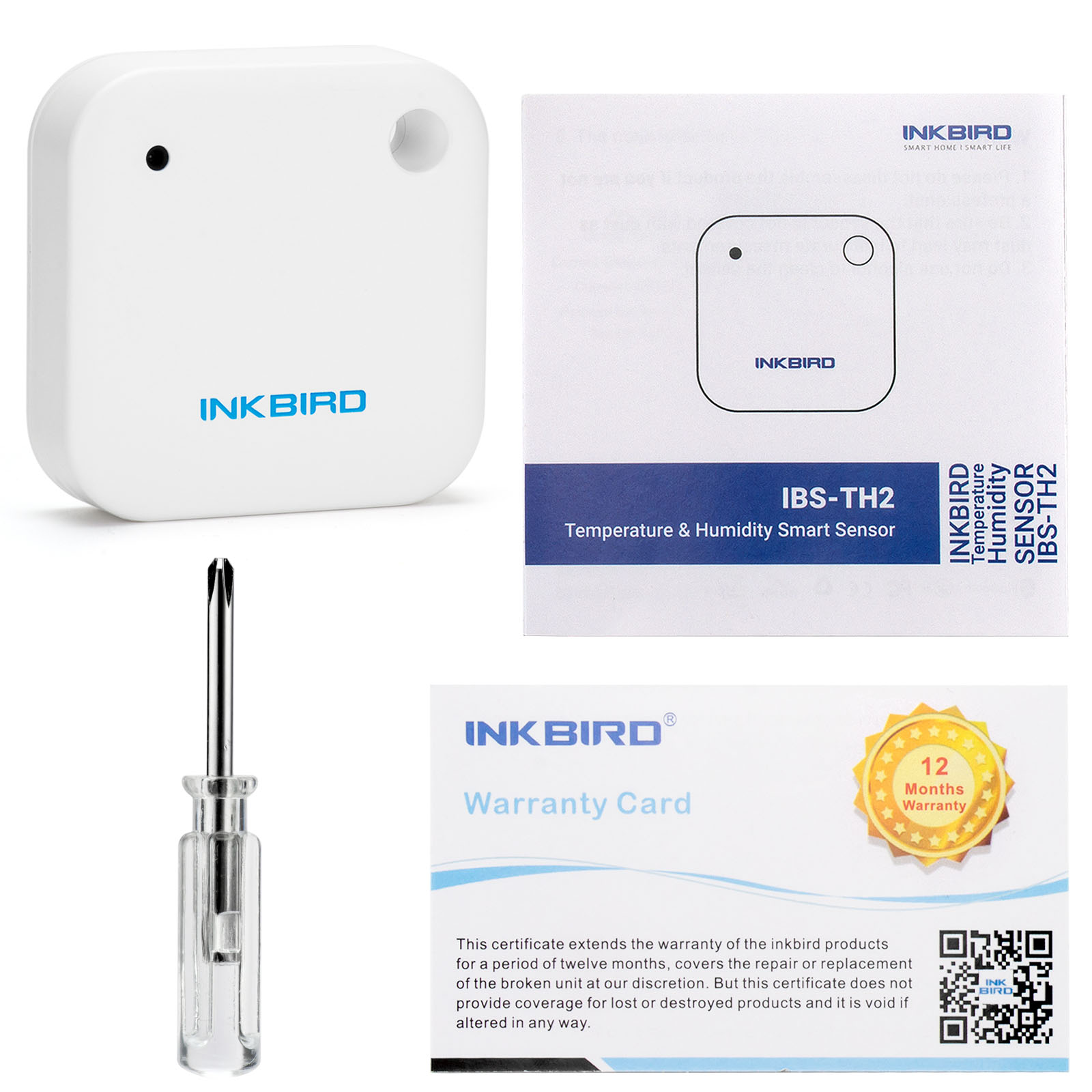 IBS-TH2 Digital Thermometer Splash-proof Room Temperature Meter Recorder for Smart Home Weather Station Refrigerator. 