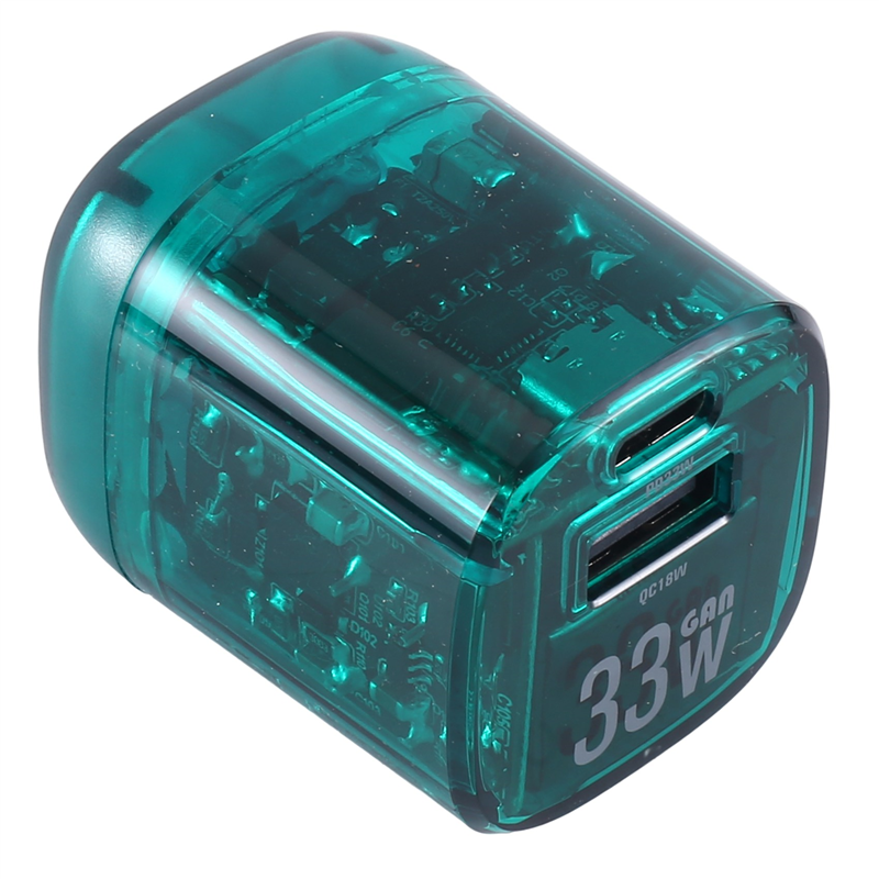 SRIWEN 33W Charger Transparent Punk PD20W Small-Volume Low Temperature US Fold QC Multiprotocol Phone Fast Charging Head,C. 