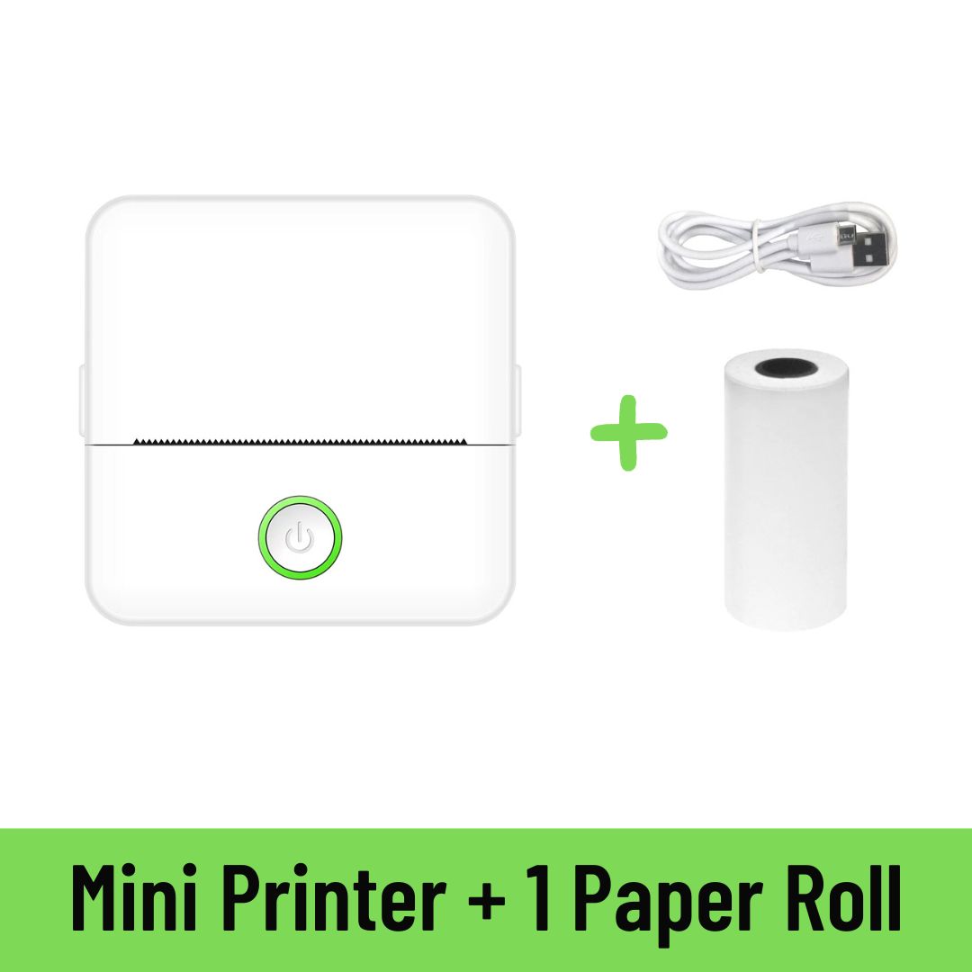 Mini Printer 58mm Portable Mobile Printer Label Printer Bluetooth Support for Study Notes, To-Do-Lists, Journal Printing, Label Printing,  Photos, Notes - Compatible with Android & iOS, Nadra-X6. 