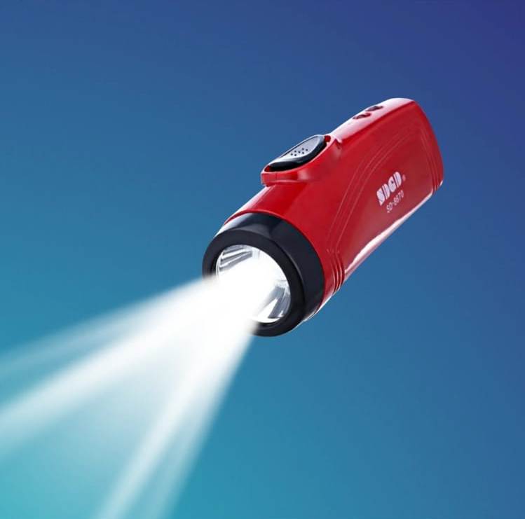 Rechargeable Led Flash Sd 8670 Torch Light - Illuminate Your Path With The Rechargeable Led Torch Light. 