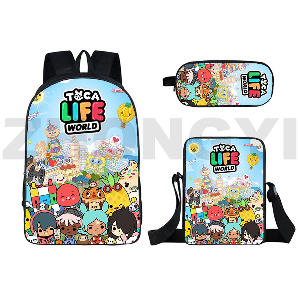 New Arrivals 3D Anime Toca Boca Backpack Teenagers Travel Women