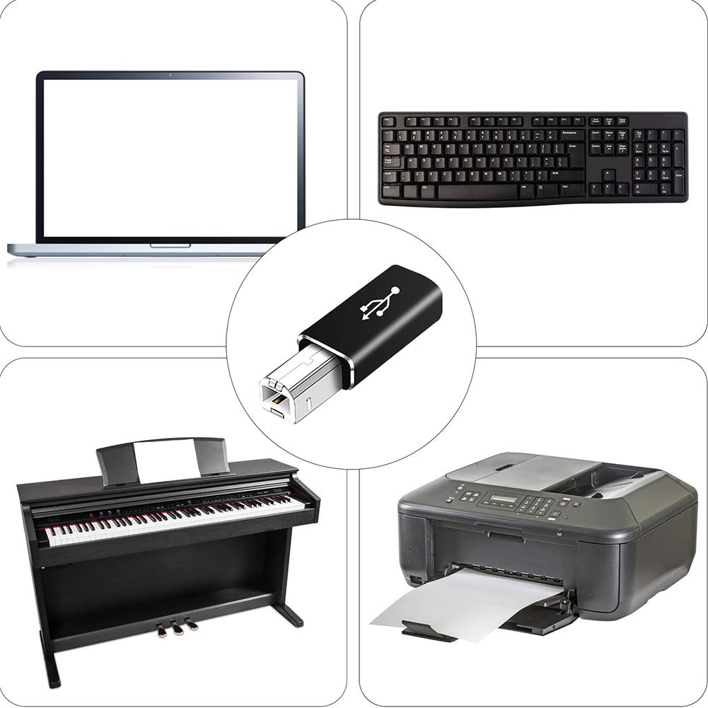 USB Type-c To Printer Cable Adapter Square Port Converter For Electronic Piano Printer USB C Female To USB B Male Adapter. 