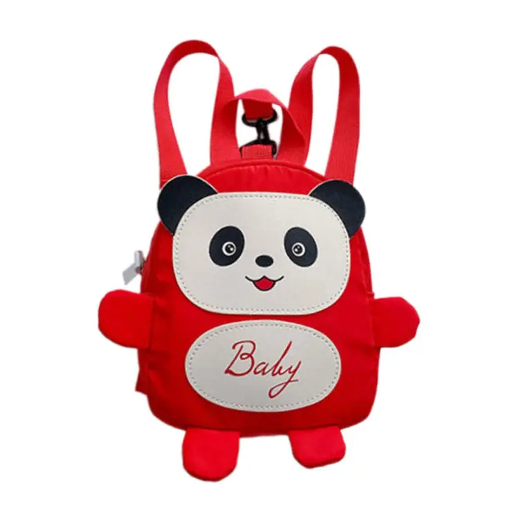 Nylon Animal Children Backpacks Kids Preschool Bags 10 inch Length Cartoon Panda Book Bags for Baby Girl Boy Anti Lost Backpack for Kids