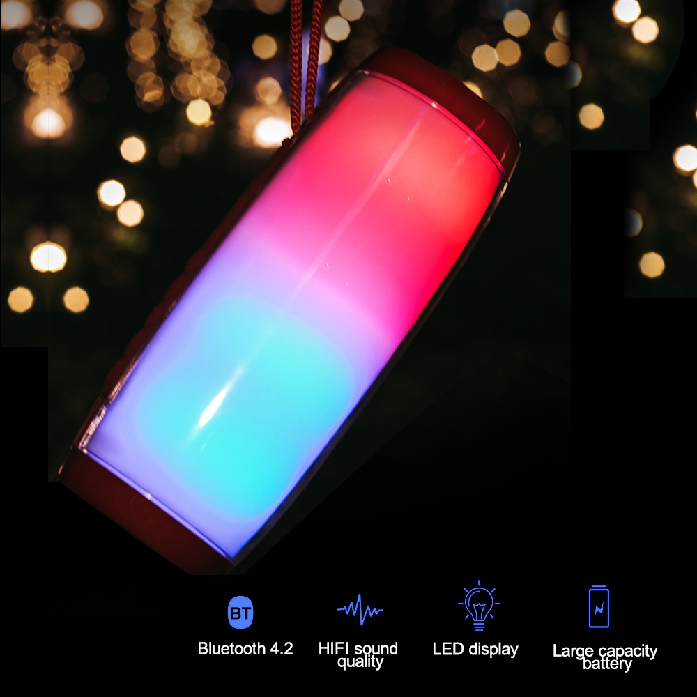 T&G TG157 Bluetooth 4.2 Mini Portable Wireless Bluetooth Speaker with Melody Colorful Lights. 