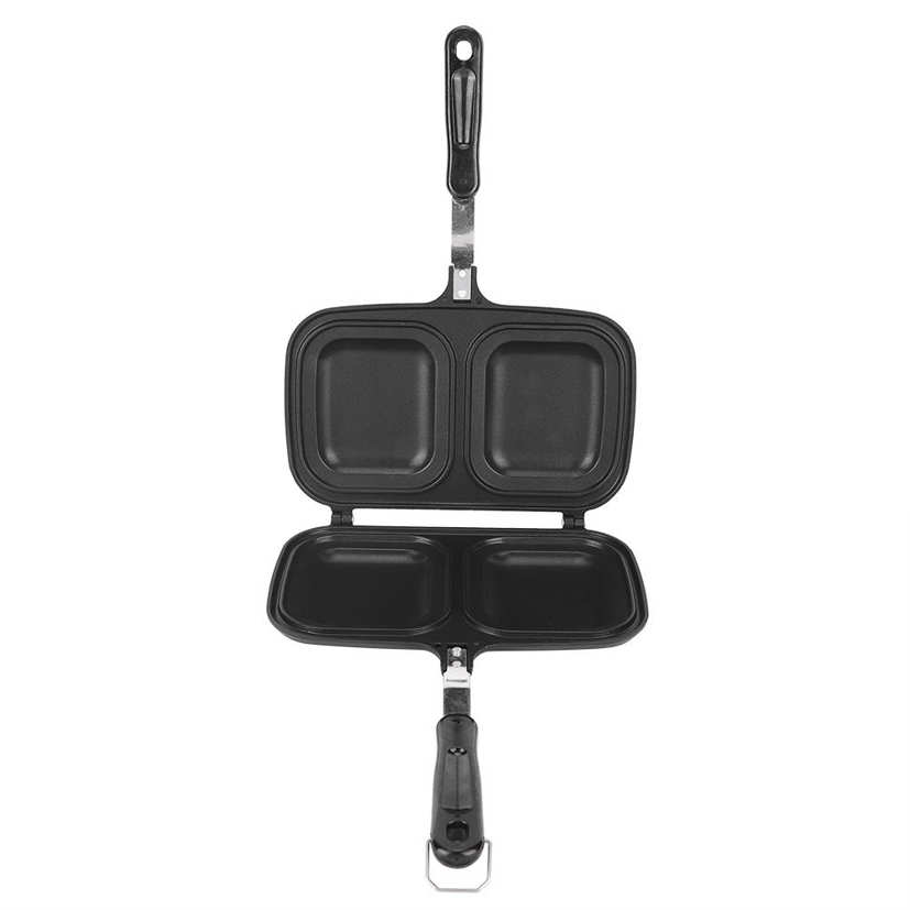 Double Sided Non-Stick Twin Skillet Griddle Frying Magic Pan Cast Cooking Utensi. 