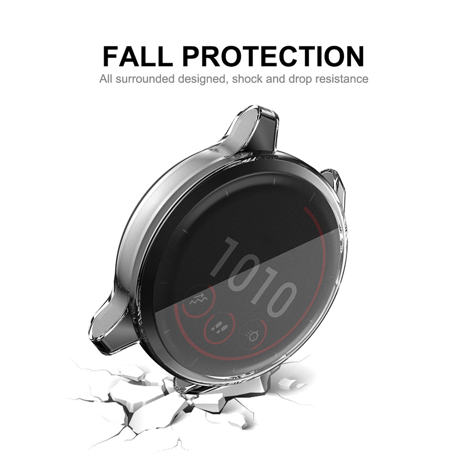 For Garmin Venu 2S 40mm / Vivoactive 4S 40mm ENKAY Hat-Prince Full Coverage Transparent TPU Soft Case. 