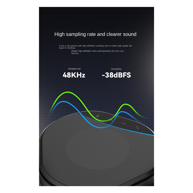 USB Conference Microphone Speaker 360° Omnidirectional Voice Pickup PC Computer Microphone,Noise Reduction Home Office. 