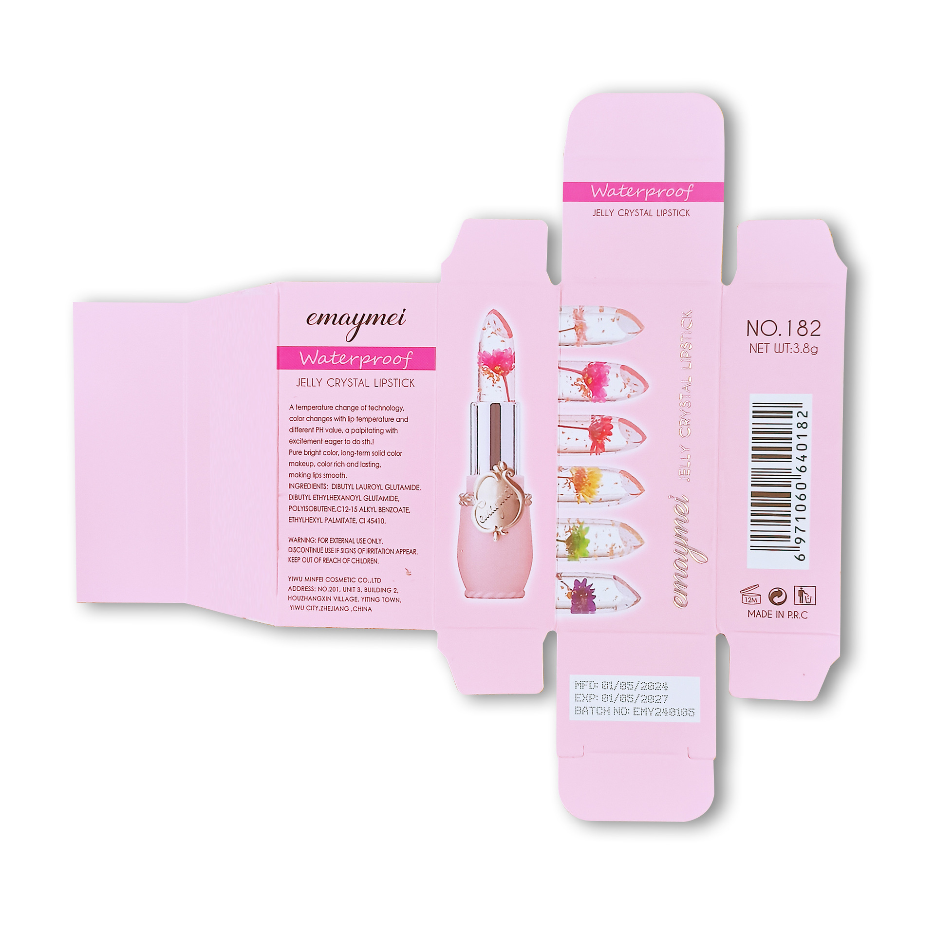 Emaymei Jelly Crystal Lipstick – Temperature Color Changing Transparent Long-Lasting Lip Gloss - Image 5