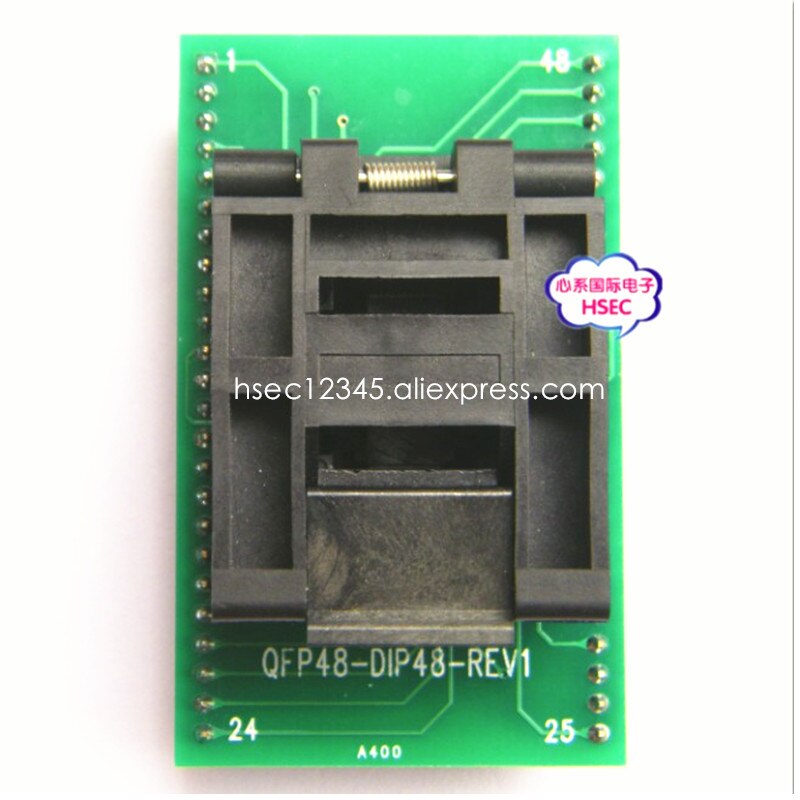 High Quality TQFP48 LQFP48  QFP48 to DIP48 Socket  0.5mm Pitch Programming Adapter MCU Test IC socket Programmer adapter Socket. 