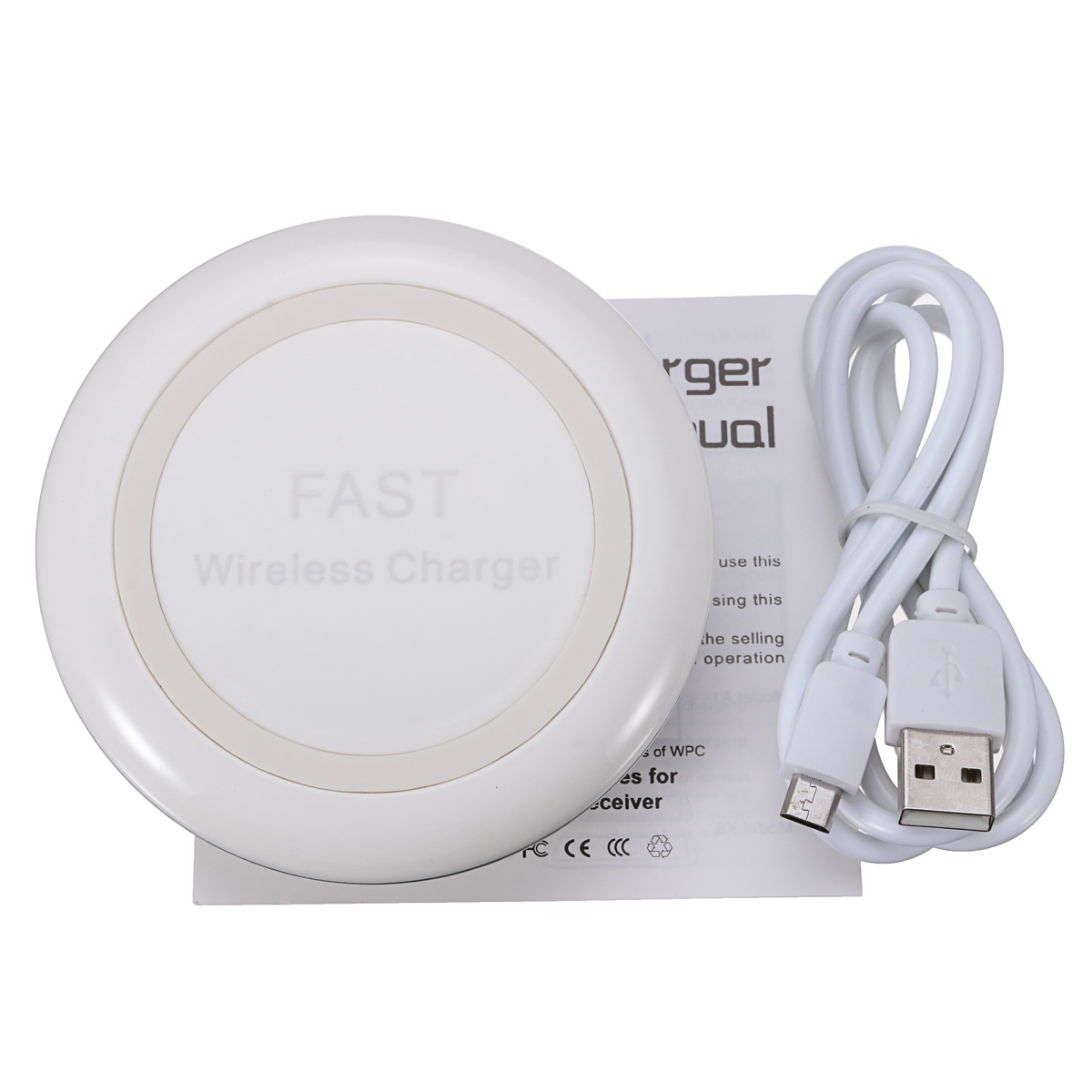 Universal ph one Fast Charger 12W Qi Wireless Charger Power Pad with 1M USB Cable for iPhone Samsung Android Black,White. 