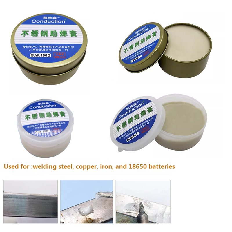 Quick Soldering Flux paste Solders paste For Stainless Steel galvanized Sheet/Copper/Iron/Aluminum Brazing/18650 Battery SnowWhite