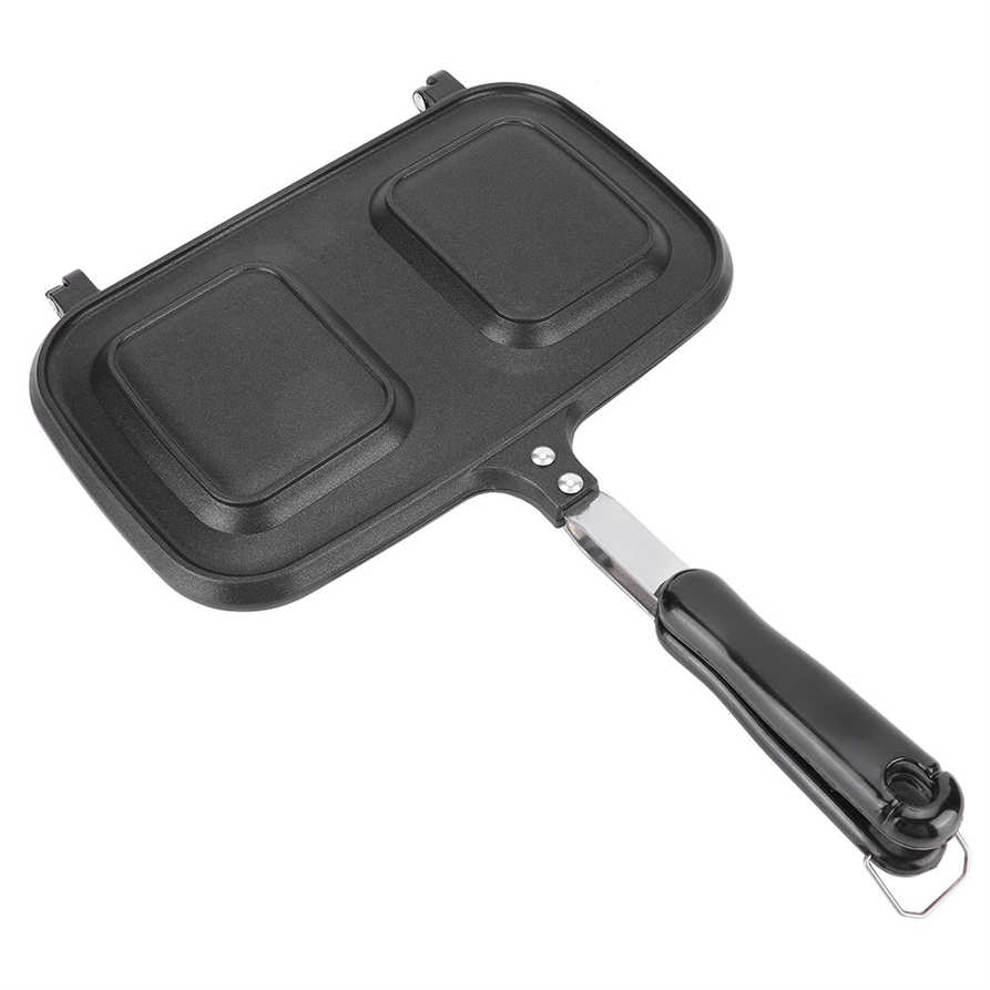 Double Sided Non-Stick Twin Skillet Griddle Frying Magic Pan Cast Cooking Utensi. 