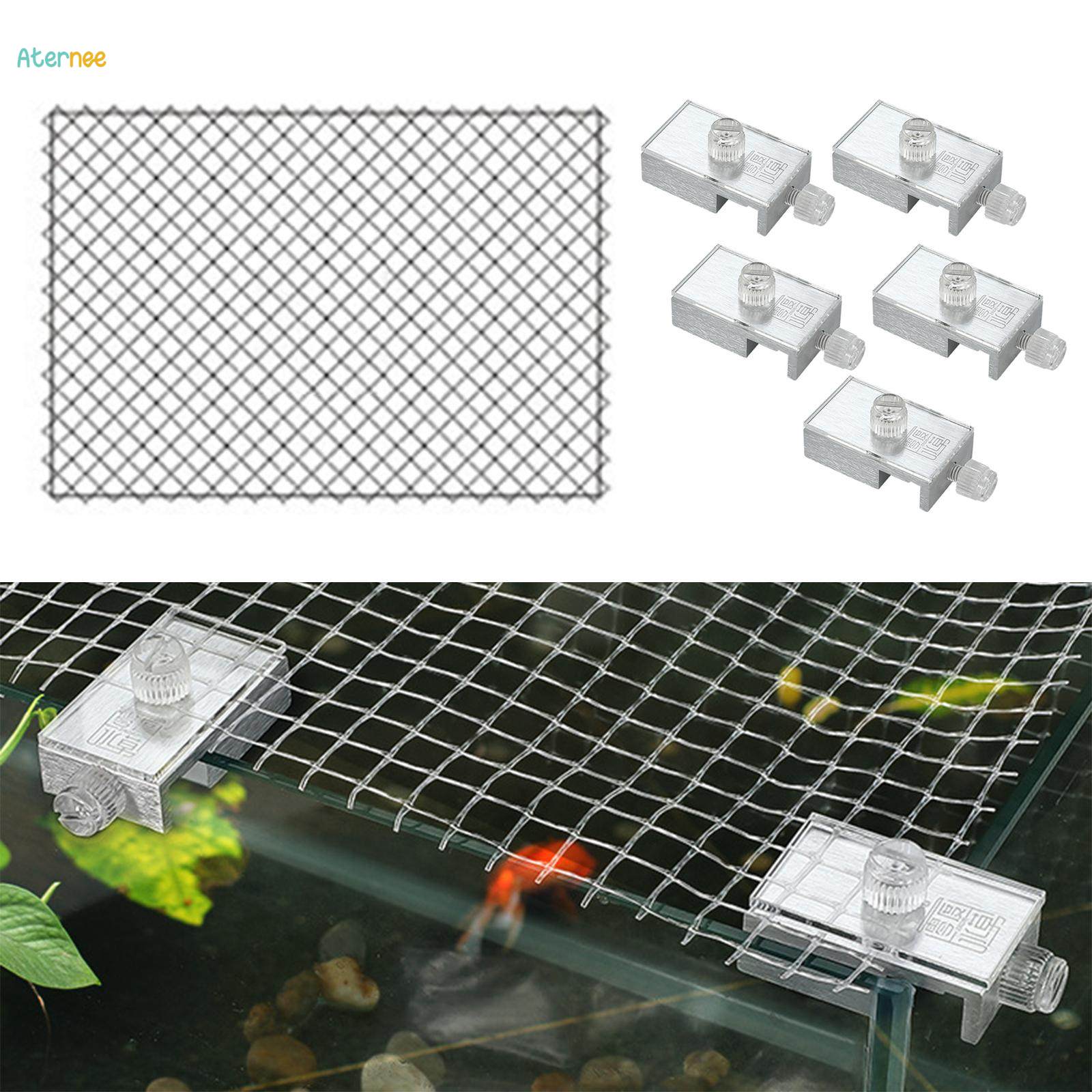 Aquarium Net for Fish Tank Durable Office Fish Tank Cover Fish Tank Anti Jumping Nets Clear Netting. 