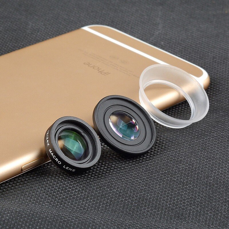 【Hey my home】APEXEL Phone Camera Lens In 1 Clip-On X Macro + 24 X Super Macro Lens Kit for Huawei Xiaomi More Smart Phone. 