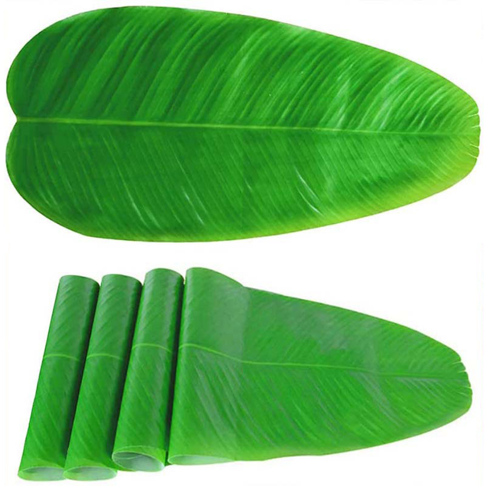 Artificial Leaf Flexible Green Tropical Simulation Banana Leaf. 