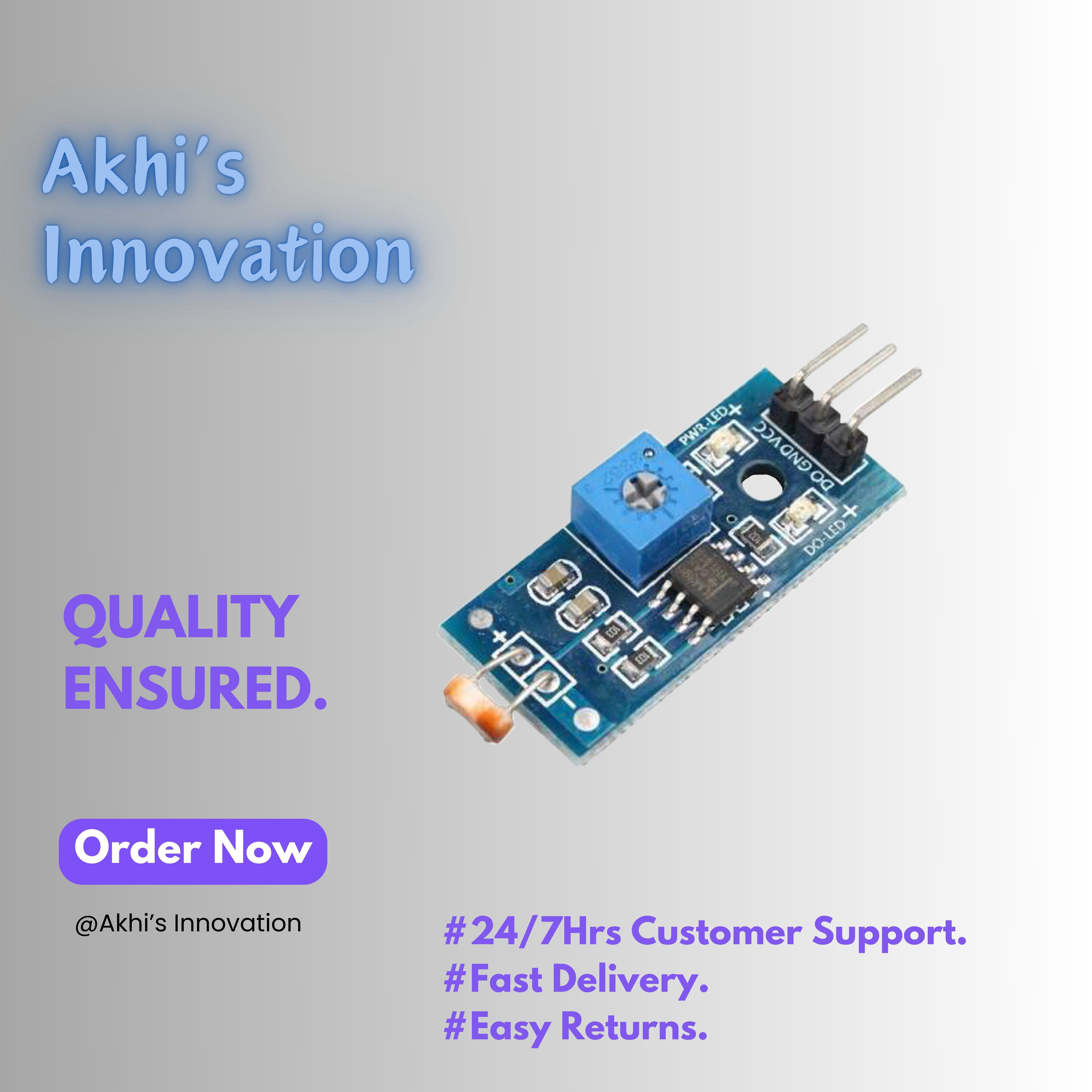 LDR Sensor Module For Arduino Based Projects. 