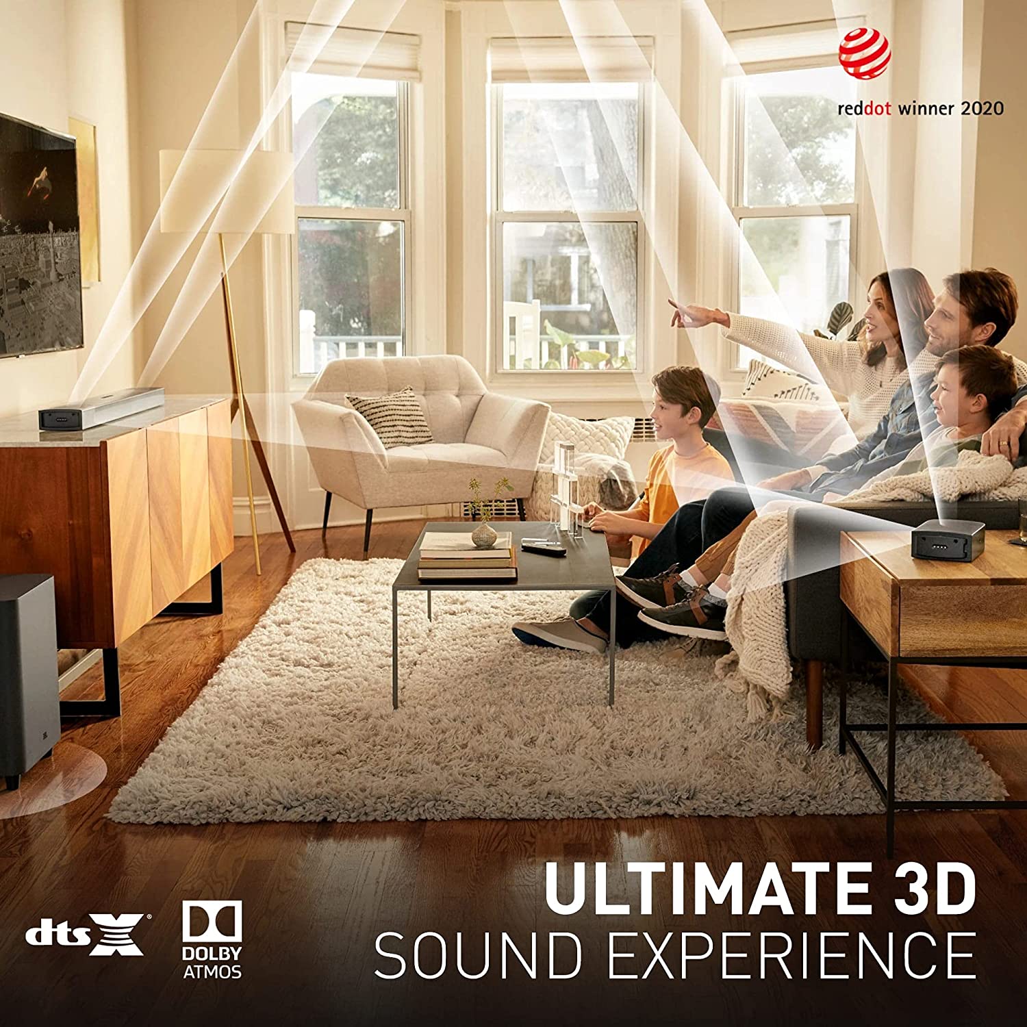 JBL BAR 9.1 Channel True Wireless Surround Soundbar with Dolby Atmos. 