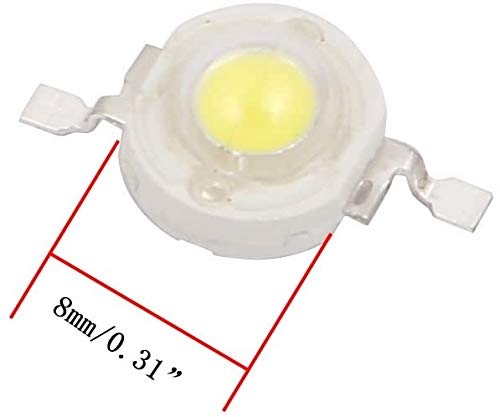 1W LED White Emitting Electrode Processor Bulb Light, High Brightness white 10PCS. 