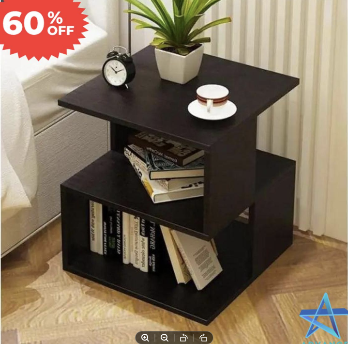 Newfangled - Bed Side Table with Storage 1.5 ft by 1.3ft/16 inch by Advance Furniture - Furniture & Decor - Modern and Trendy. 