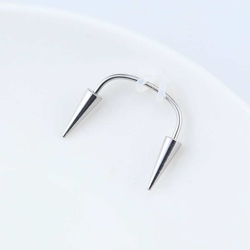 1PC Dracula Nail Steel Smiley Piercing Jewelry Stainless Steel Septum Piercing Body Decorations Vampire Fangs Zombie Teeth Lady. 