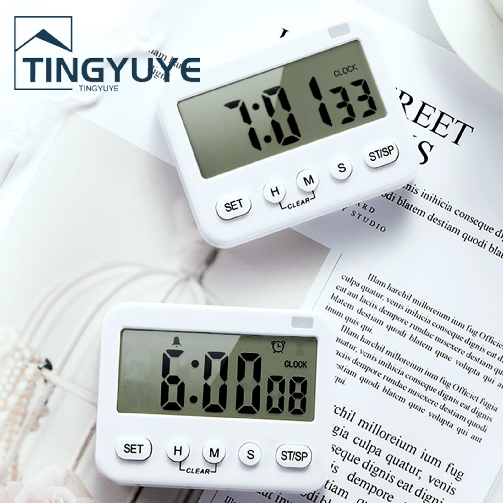 Cooking Timer Management 3-in-1 Multi-purpose Long Lasting Baking Reminder Kitchen Tools. 