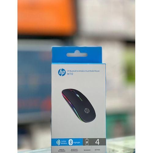 Hp W10 Wireless and Bluetooth Rechargeable Mouse with Led Light. 
