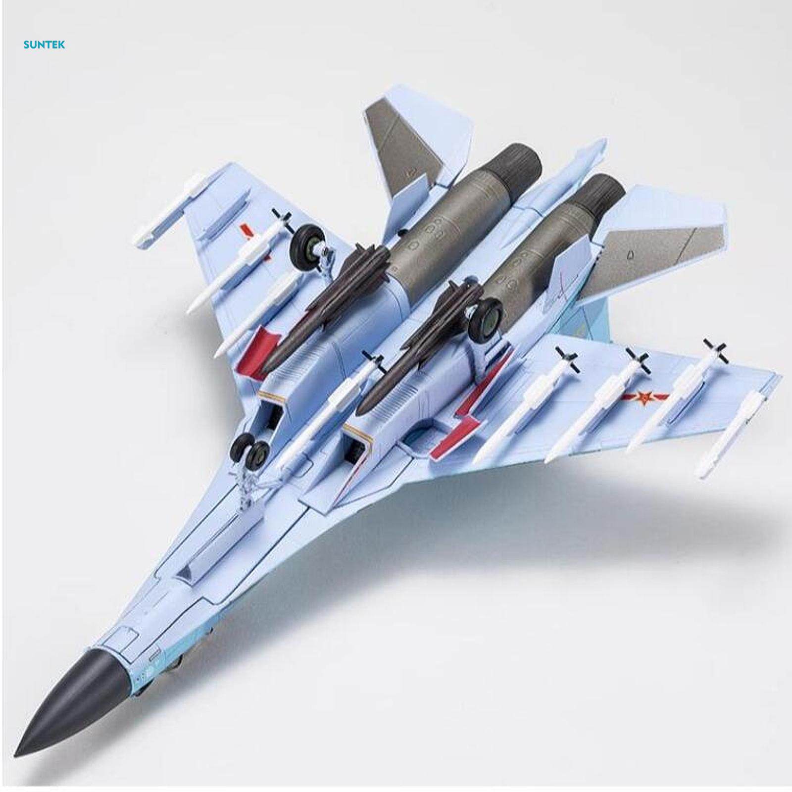 1:72 SU35 Airplane Model with Display Stand for Tabletop Home TV Cabinet. 