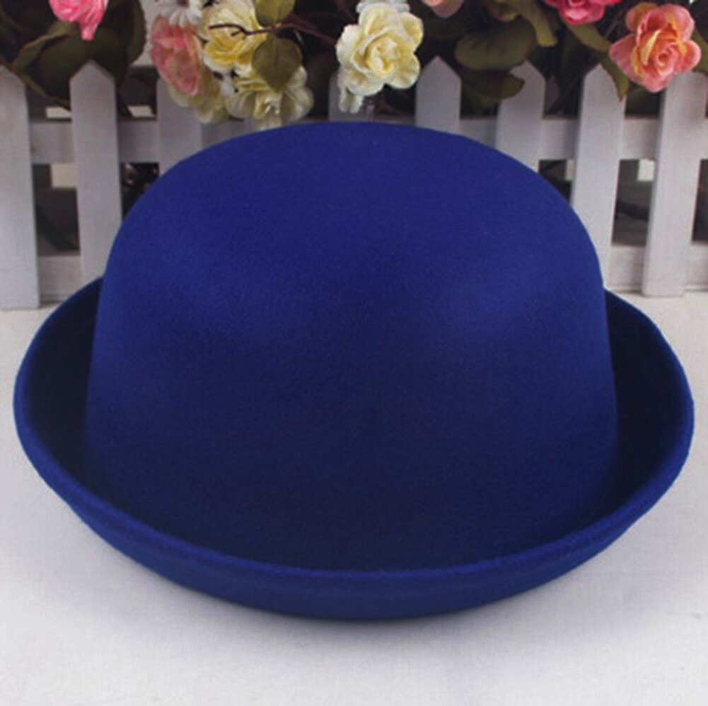 Bowler Hat Colour: BBlue Synthetic Dhoom 3 Bowler Felt Round Hat For Menlue Material: Felt Ideal for Party and Casual.