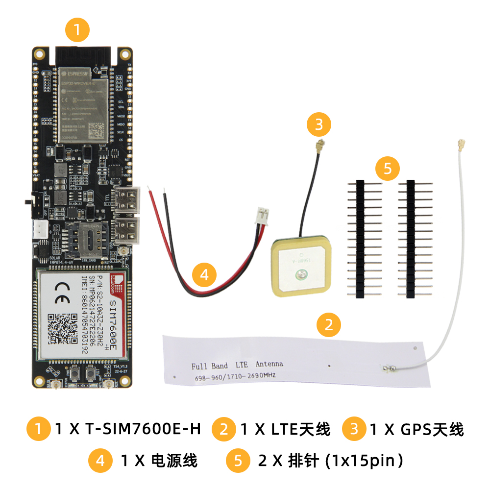 Lily go t-sim7600e-h4g LTE cat4usbdongle industrial network card MCU32. 