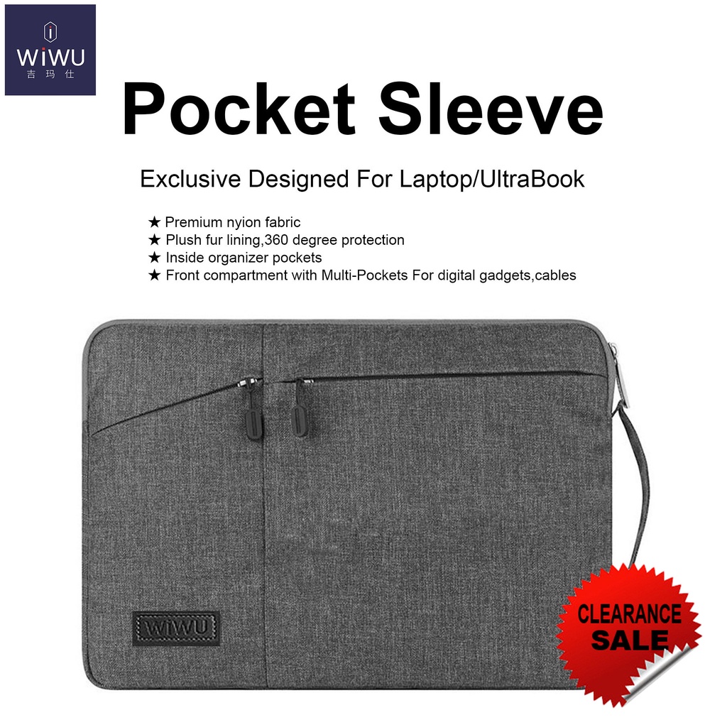 [GK] Wiwu GM-4101 12″ Inch Laptop Sleeve With Multiple Pocket