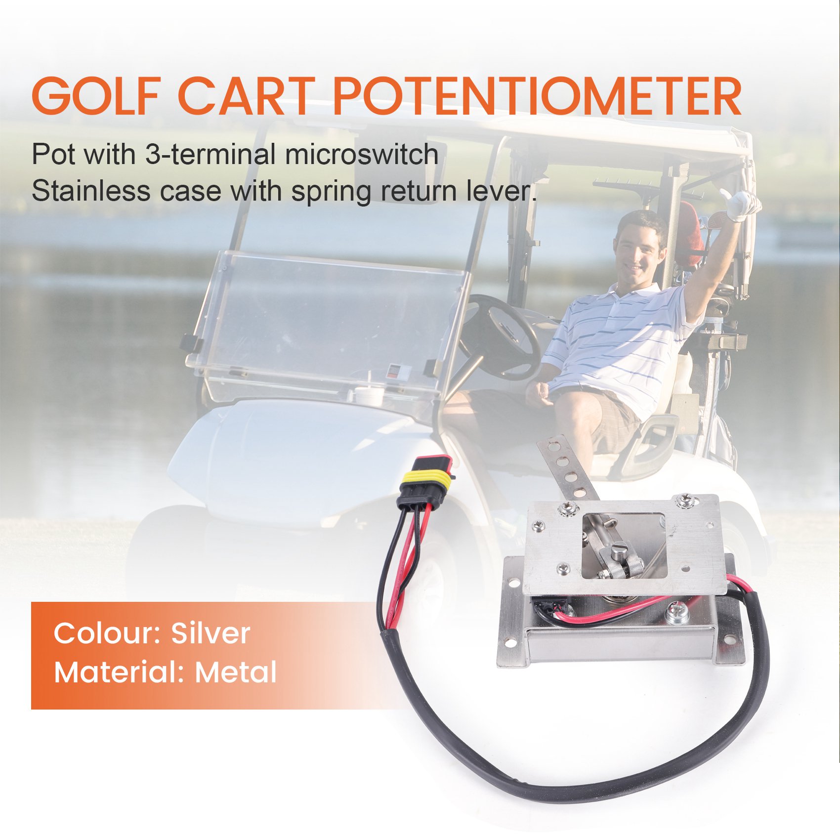 Throttle PB-6 Type 0-5K for Curtis PB 8 Type Golf Cart Potentiometer. 