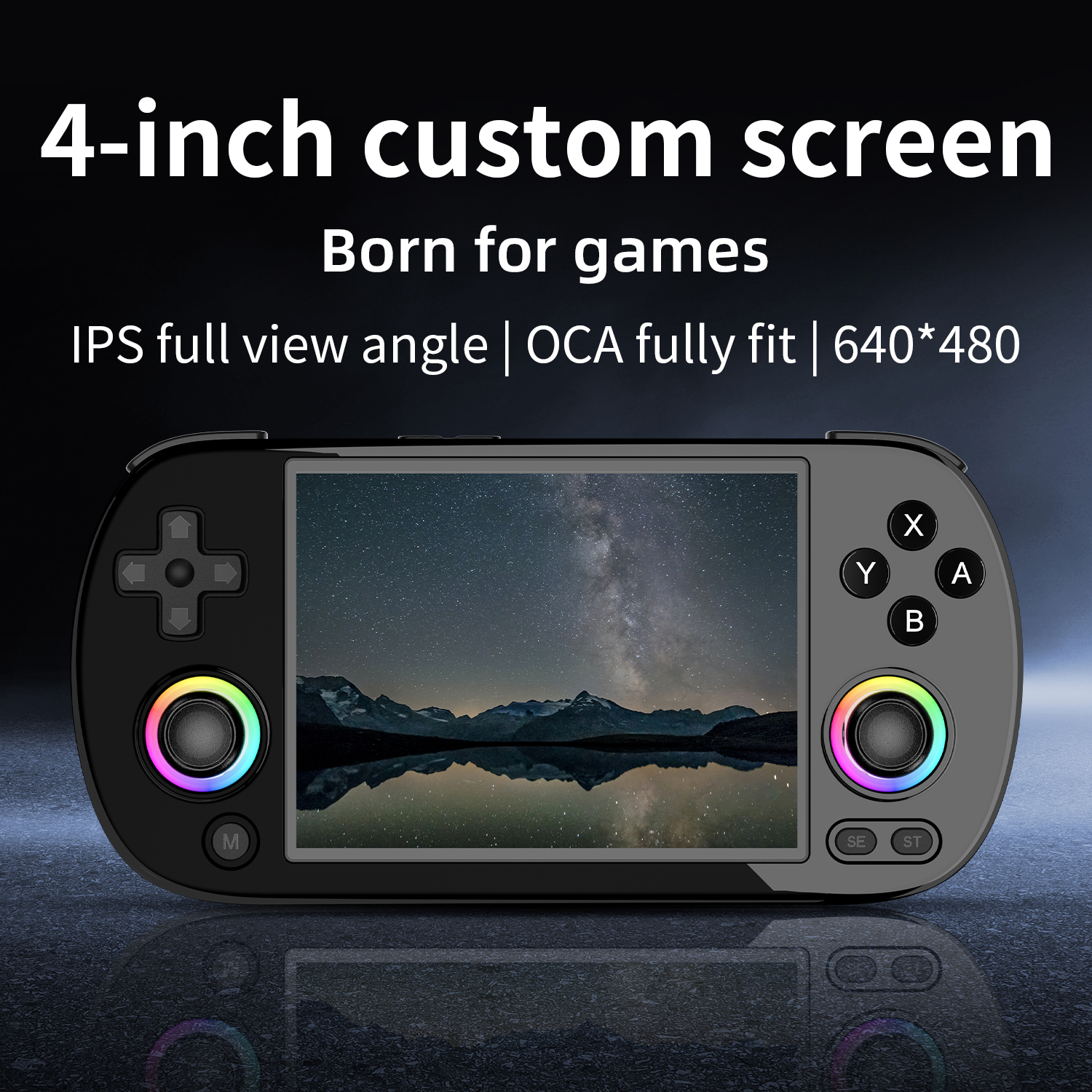 Anbernic RG40XXH Handheld Game Console RG40XX H Video Player Trimui Console 4' Screen Linux System Joystick Rgb Lighting Effect. 