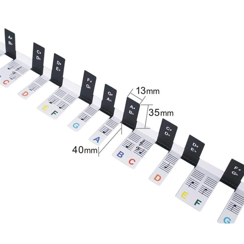Removable Piano KEY Labels Piano Keyboard Stickers Black+White. 