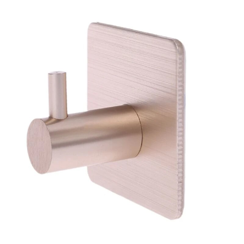 1PC Self Adhesive Wall Hook Strong without Drilling Coat Bag Bathroom Kitchen Door Towel Hanger Hooks Home Storage Accessories