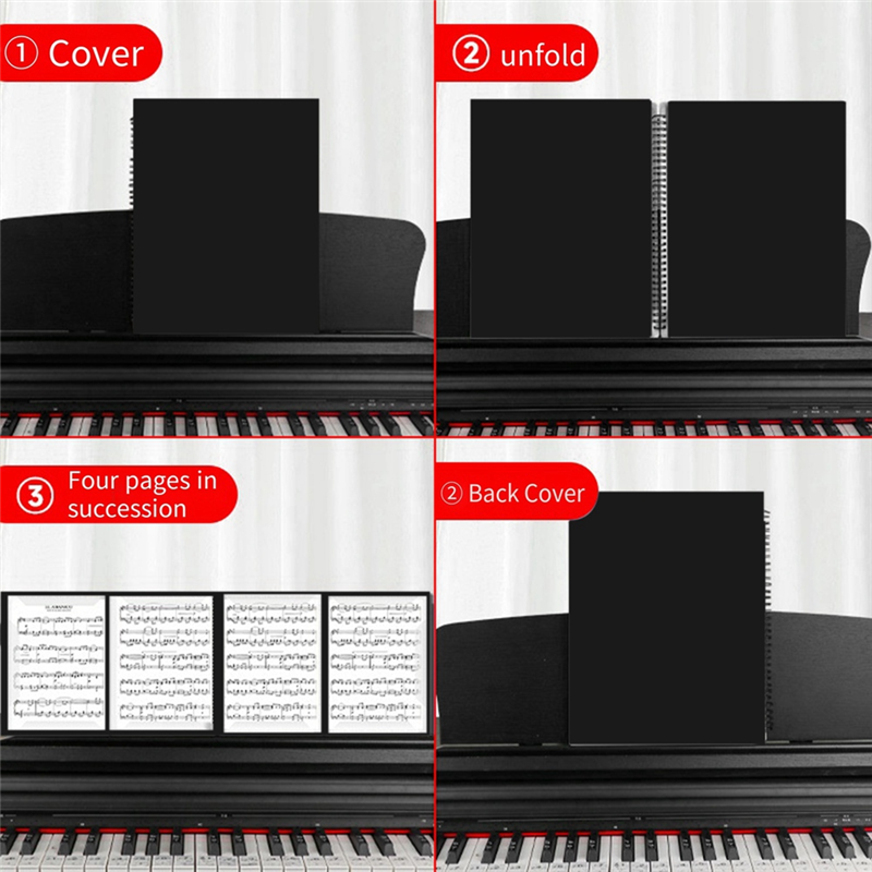 Sheet Music Folder Piano Clip Suitable Choir Folder for Piano Playing and Any Occasion Where Sheet Music is Required. 
