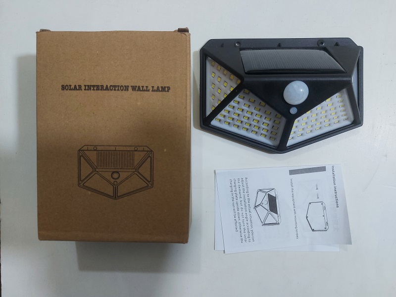 Solar Power Well Light 100 LED Motion Sensor With 2200mAh Battery. 