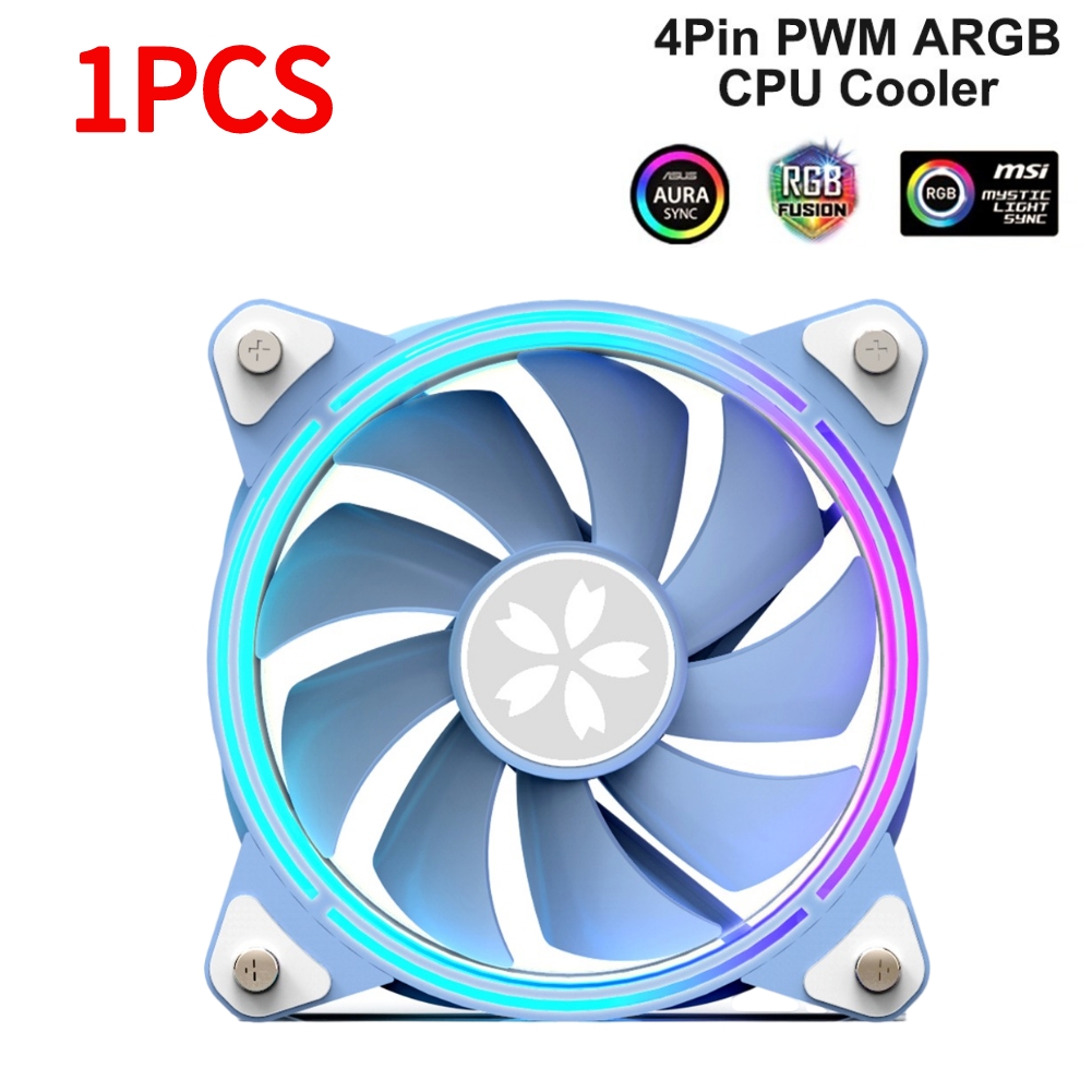 Yeston ZEAGINAL 12cm PC Case Cooling Fan Hydraulic 4Pin PWM 1800RPM CPU Cooler ARGB Adjustable computer Case Fan Ventilador. 