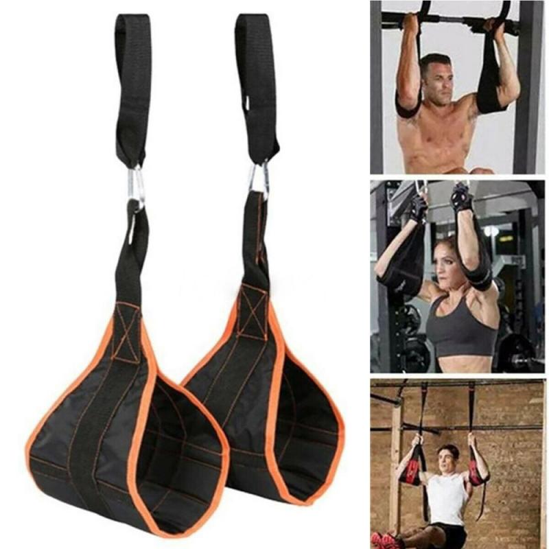 Hanging Ab Straps Padded Ab Sling Abdominal Crunch Gym Leg Raise Pull Up Chin Up Sit Up Pullup Exercise Workout Equipment. 