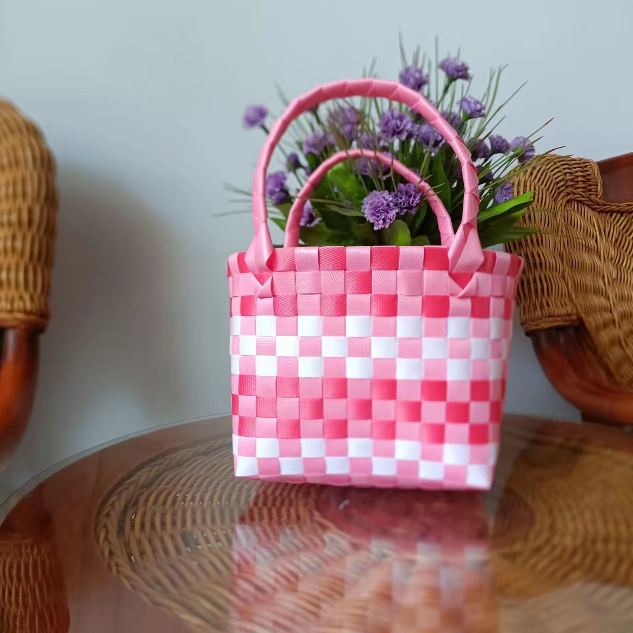 packets, cabbage baskets, pvc woven bags, open children's handbags, small bags, souvenir bags, women's bags