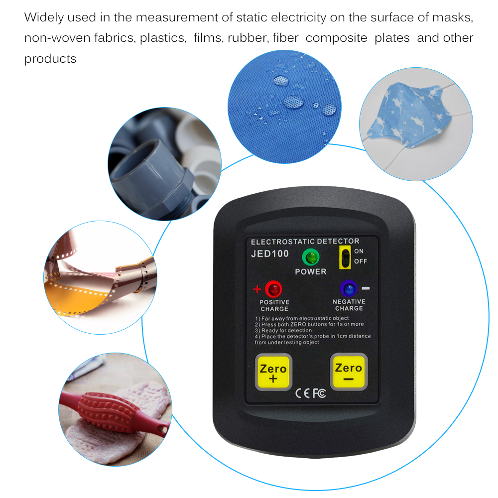 Palm-size Electrostatic Detector Portable Electrostatic Tester Electrostatic Analyzer 100V~20KV ESD Test Meter Gauge. 